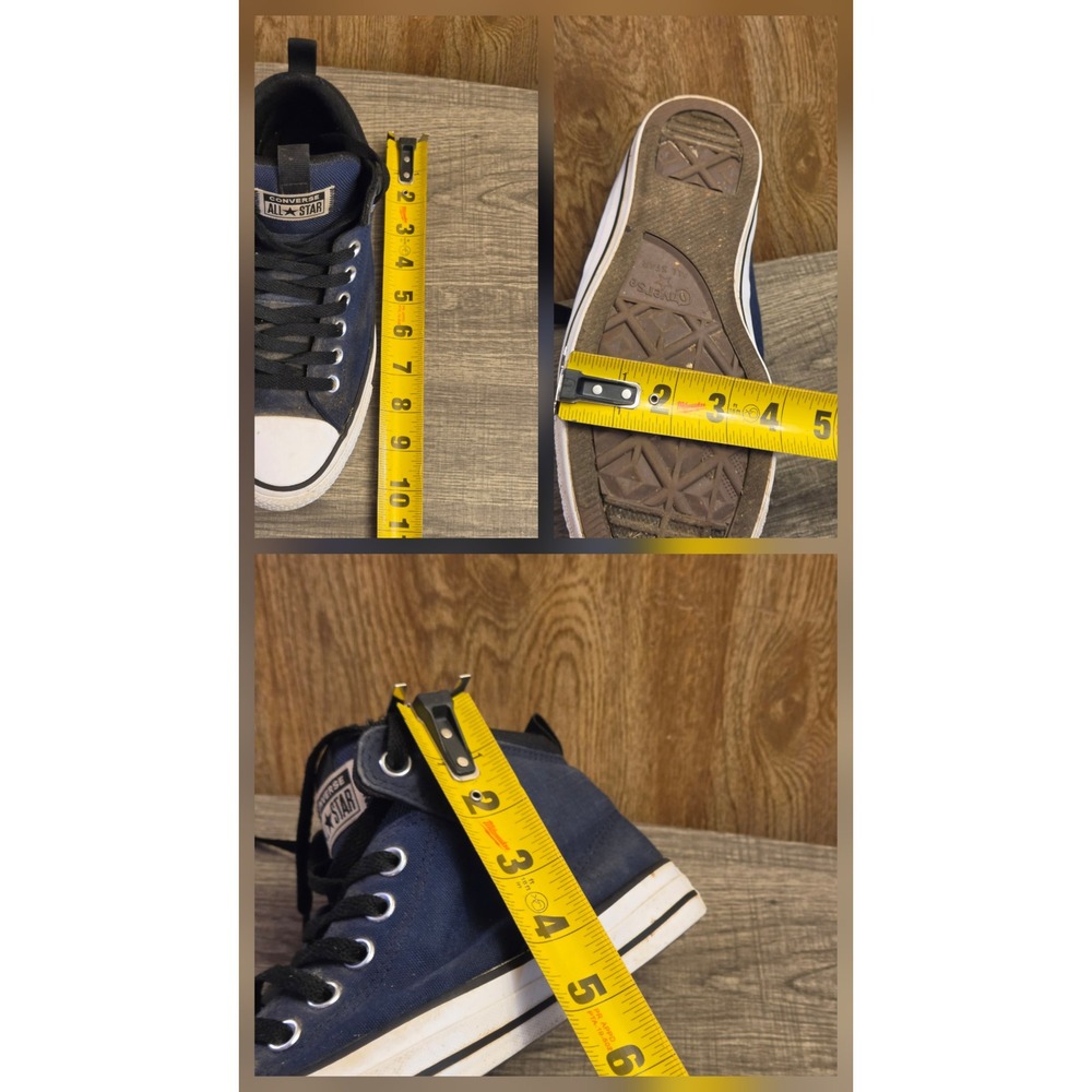 Converse Chuck Taylor All Star High Street Mid Sneakers Mens 7.5 Womens 9.5 Navy - Picture 11 of 11